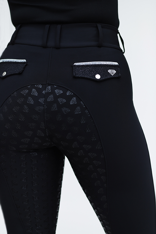 Breeches "second skin" BLACK Silver