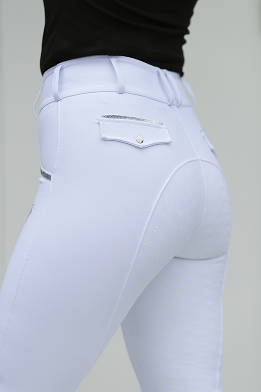 Breeches "second skin" WHITE SUPERGLITTERY - 4