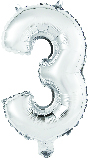 Gaggs Sifferballong Nr 3 Silver 35 cm