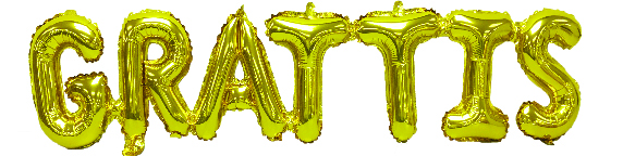 Gaggs Folieballong Grattis 102x22 cm, Guld