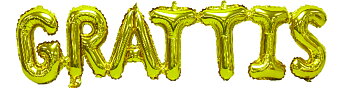Gaggs Folieballong Grattis 102x22 cm, Guld