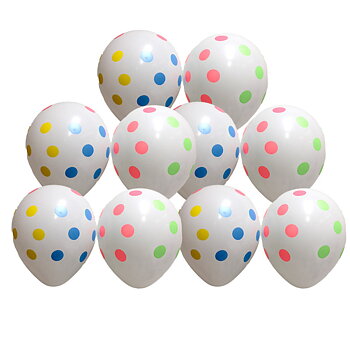 Gaggs Prickiga Ballonger 10-Pack  Vita Ballonger