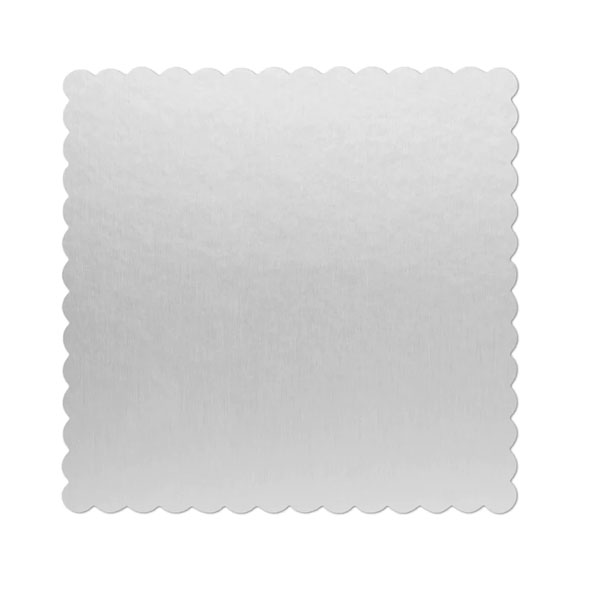 Serveringsbricka för muffins - Fyrkantig - Silver metallic
