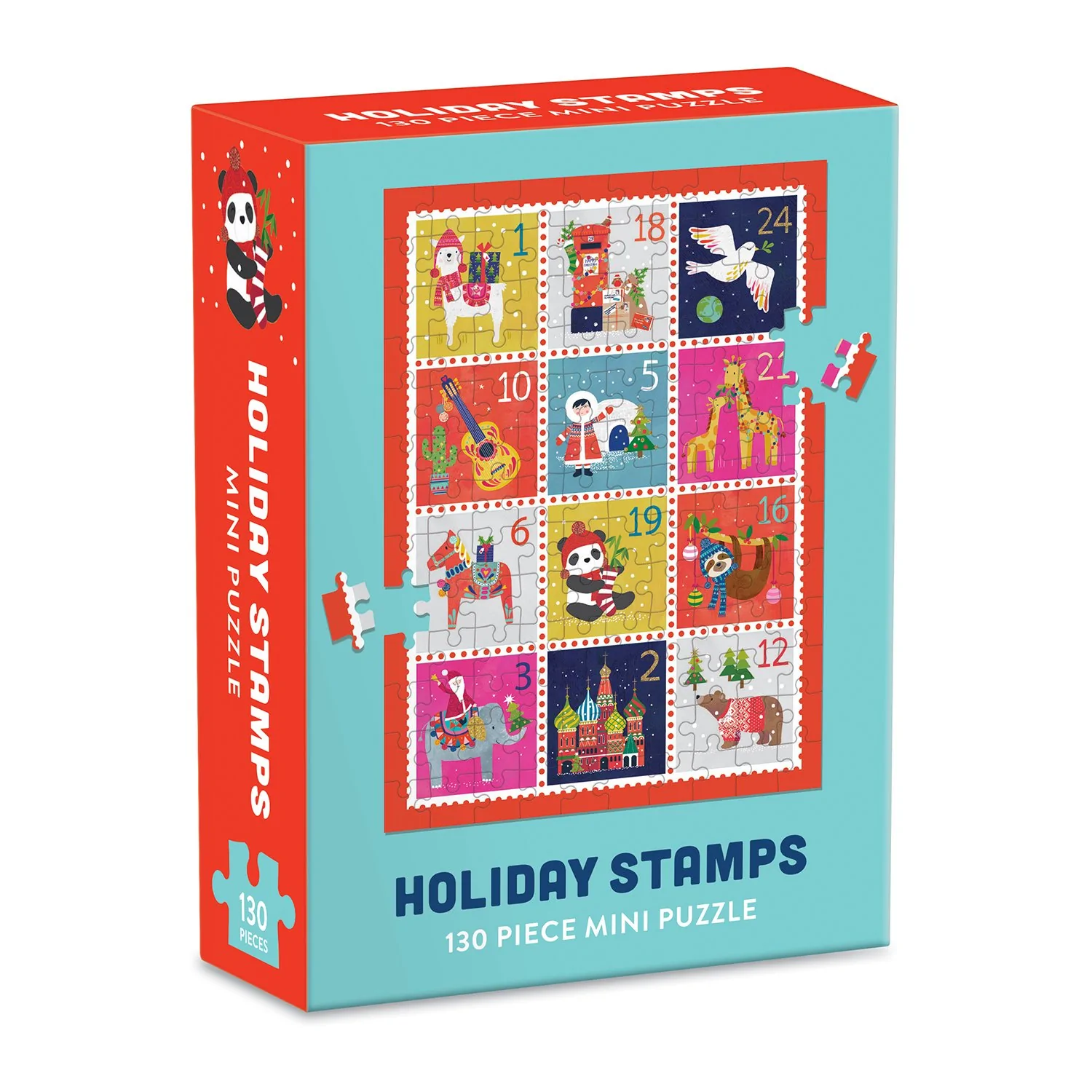 Holiday Stamps 100 Piece Mini Jigsaw Puzzle