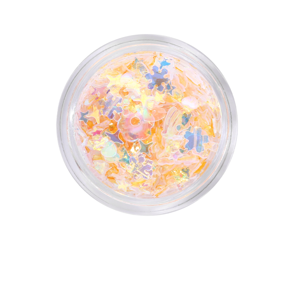 Dekoration till Resin -  Resin & paljetter  , Gul Beige