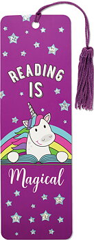 Reading is Magical : Bokmärke med tofs 
