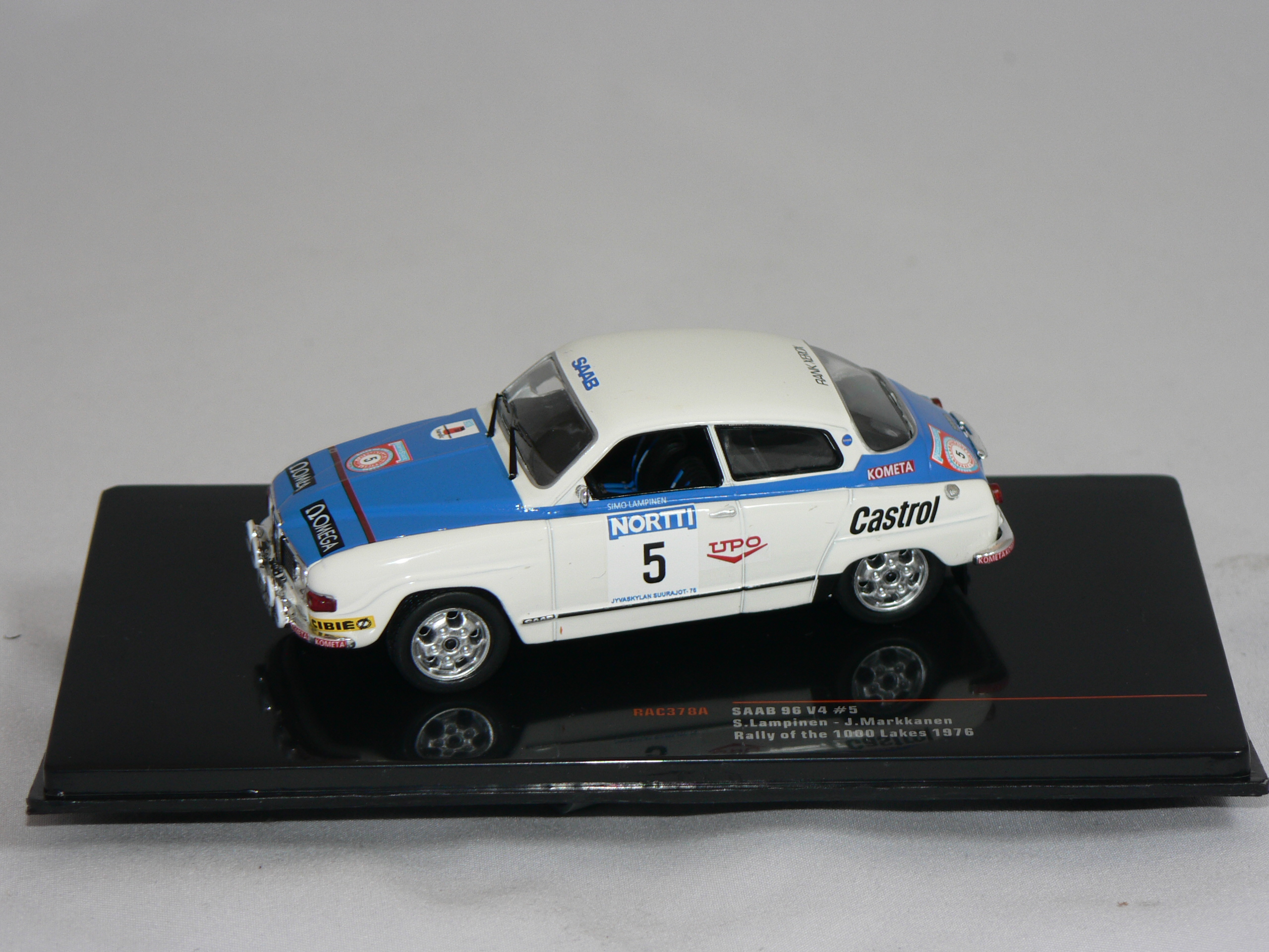 Saab 96 V4   #5 1976   1000 Lakes  S,Lampinen/JMarkkanen   1:43 IXO - 3