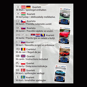 PORSCHE Kvartett MegaTrumpf Kortspel PIATNIK - K4