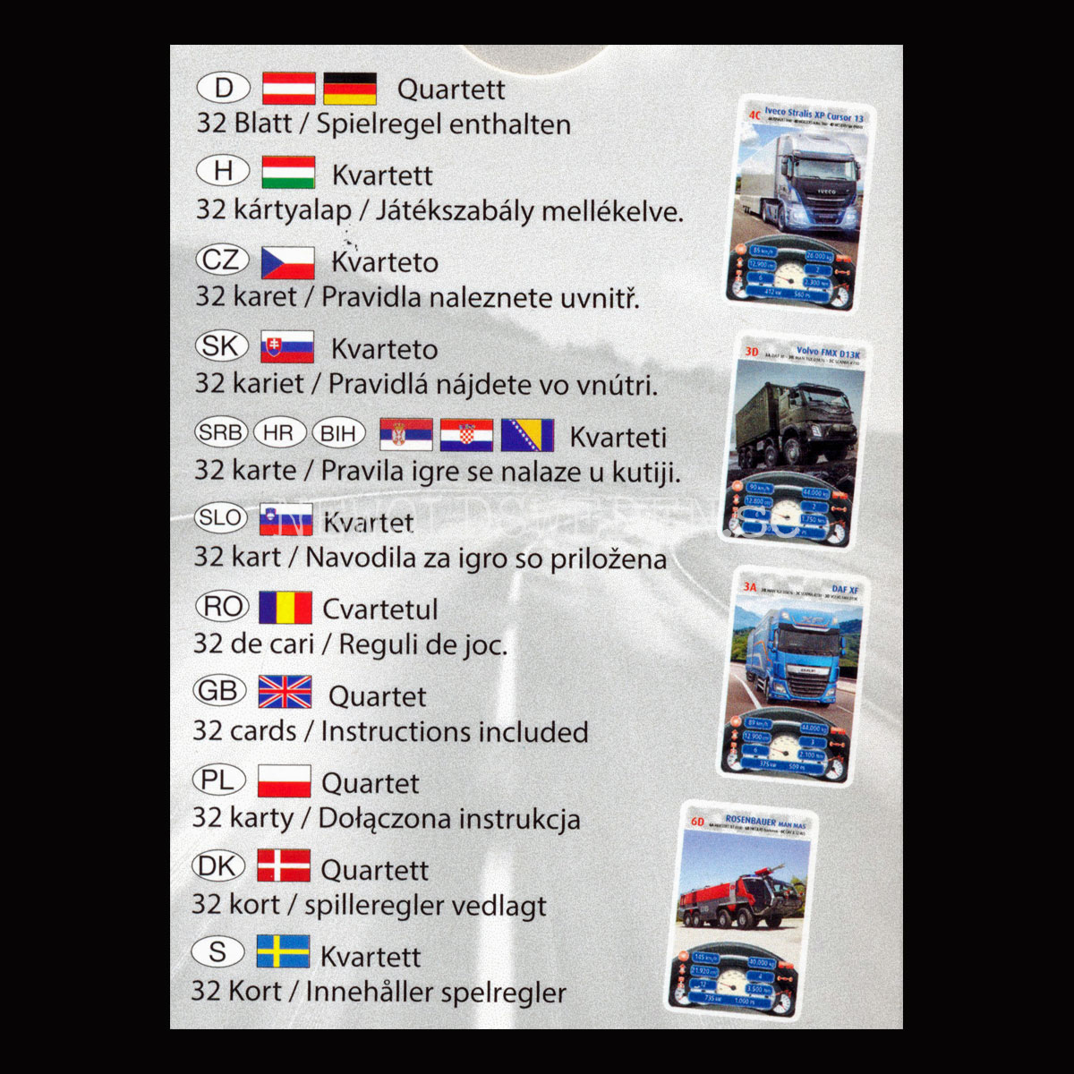 TRUCKS Kvartett MegaTrumpf Kortspel PIATNIK - K2 - 2