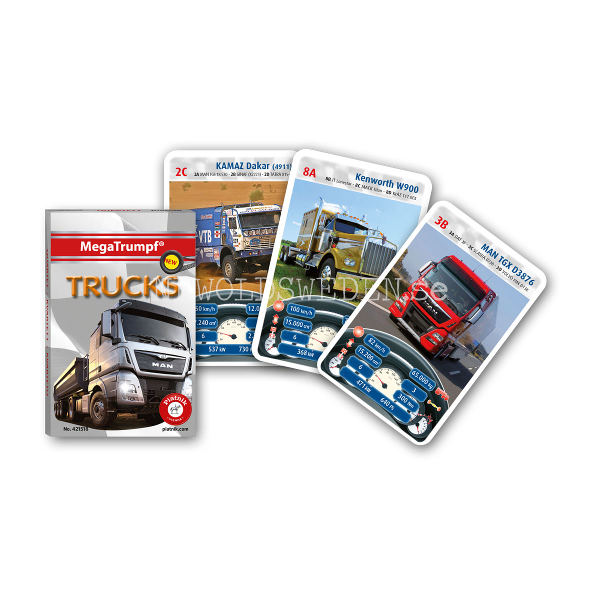 TRUCKS Kvartett MegaTrumpf Kortspel PIATNIK - K2 - 4