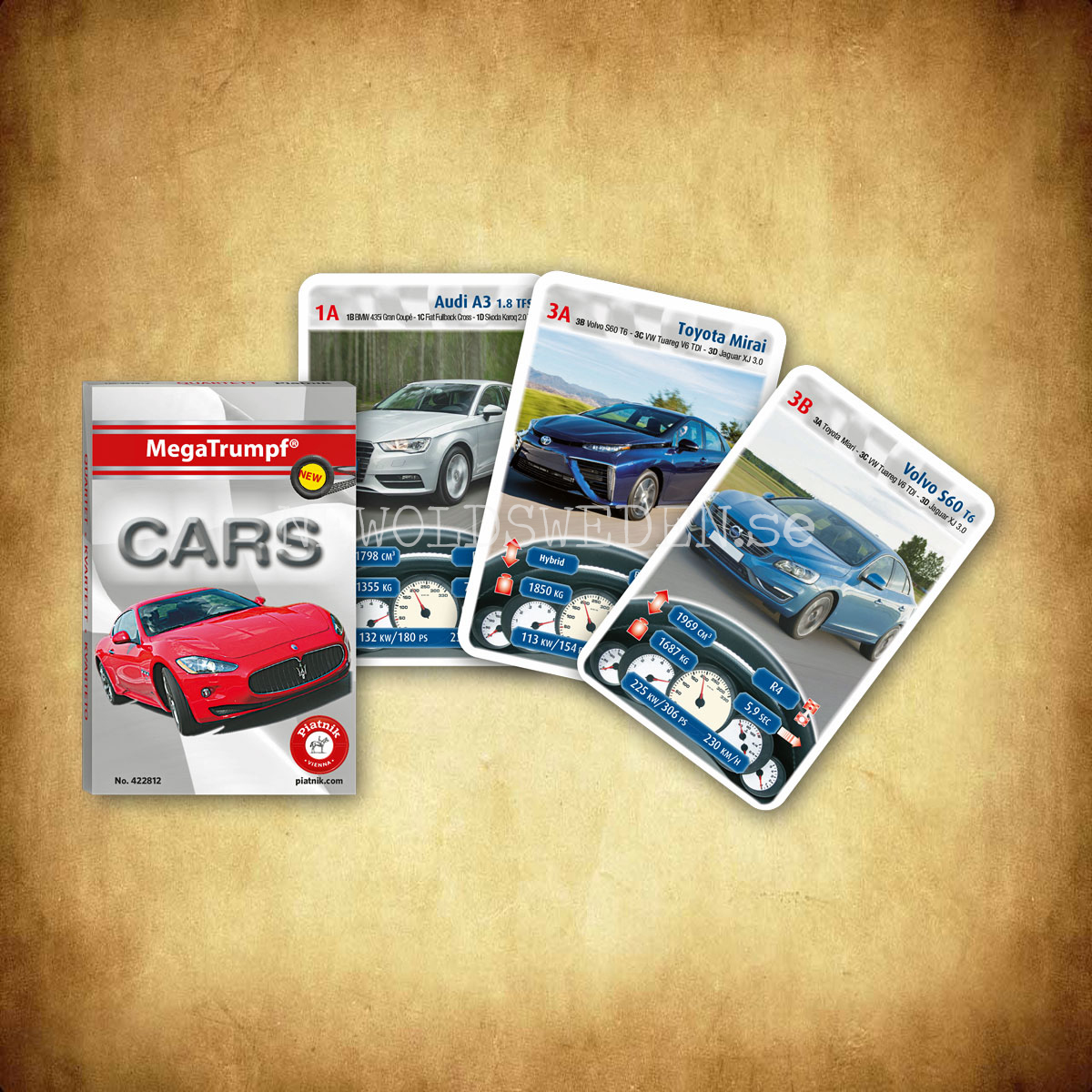 CARS Kvartett MegaTrumpf Kortspel PIATNIK - K6 - 3