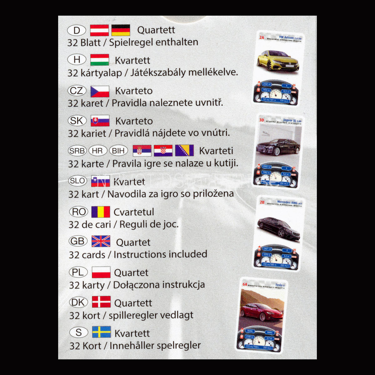 CARS Kvartett MegaTrumpf Kortspel PIATNIK - K6 - 2