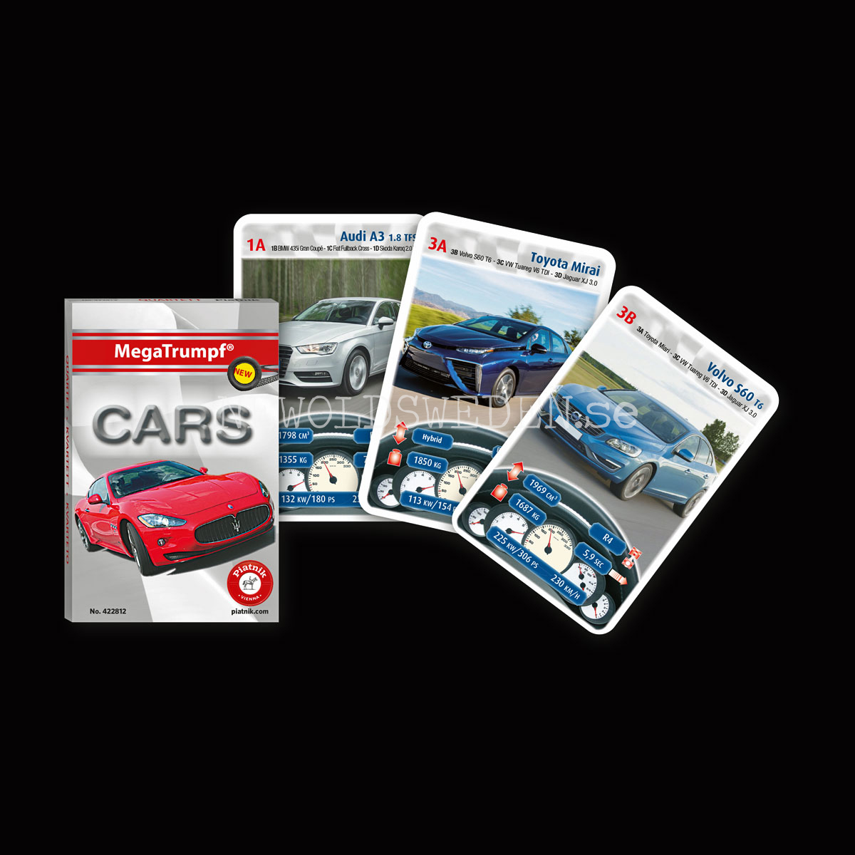 CARS Kvartett MegaTrumpf Kortspel PIATNIK - K6