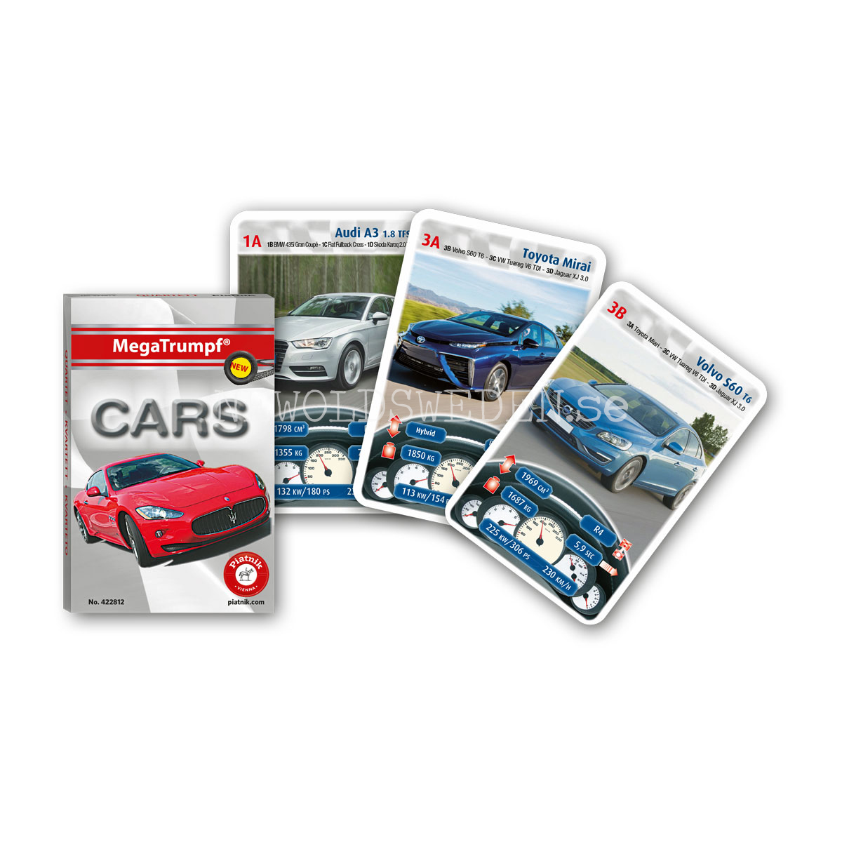 CARS Kvartett MegaTrumpf Kortspel PIATNIK - K6 - 4