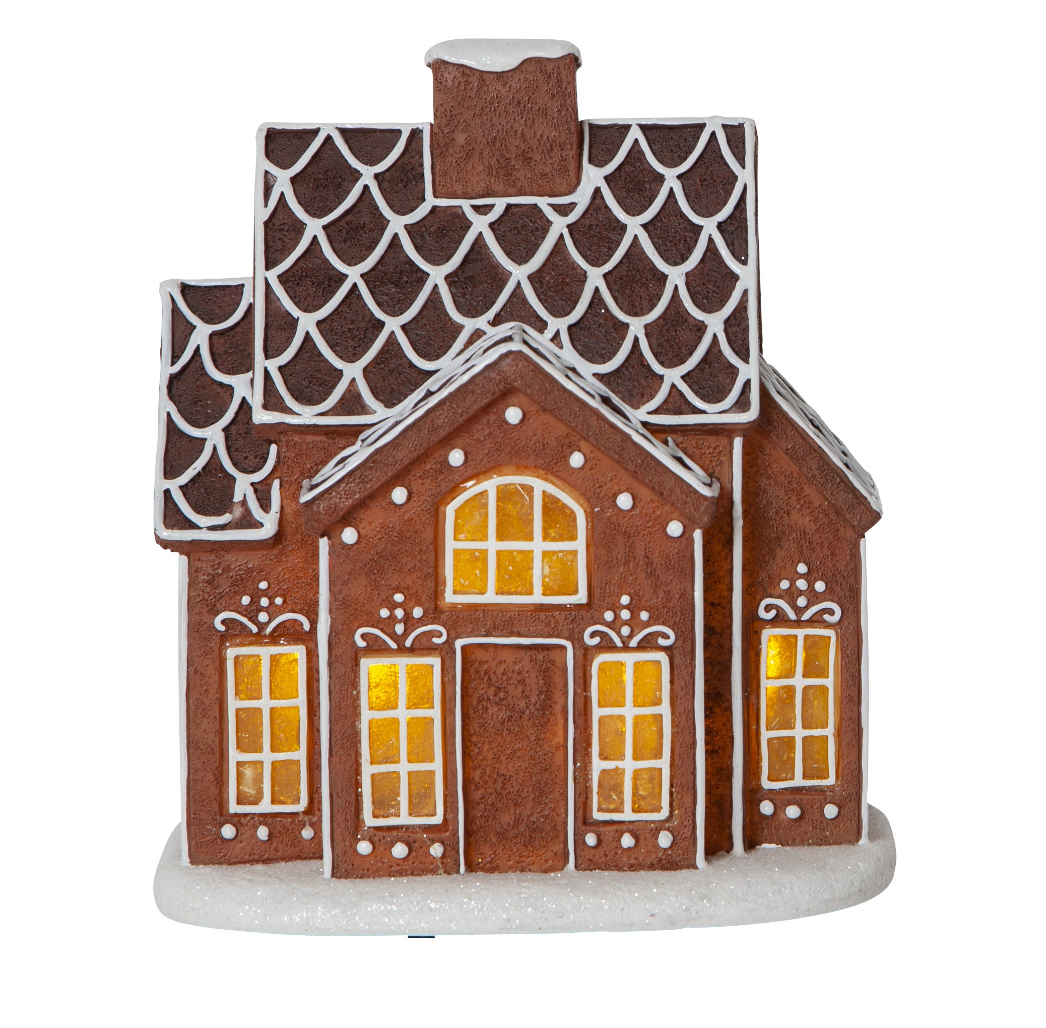 Pepparkakshus med belysning 16 cm - batteri - 2