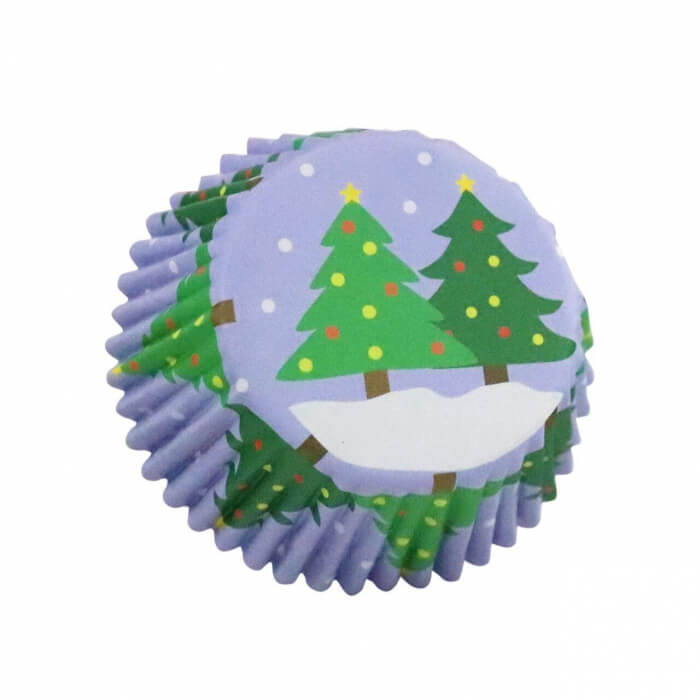 Muffinsform Julgranar Folierad insida 30-pack