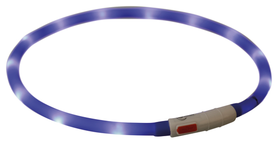 Trixie Flash Light Ring USB Silikon X-Small-X-Large 70cm x 10mm Blå - 2