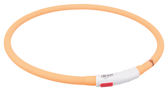 Trixie Flash Light Ring USB Silikon X-Small-X-Large 70cm x 10mm Orange