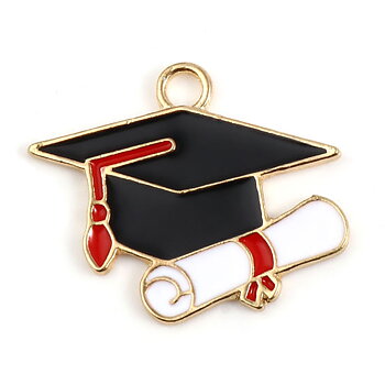 Charm   Enameld student diploma
