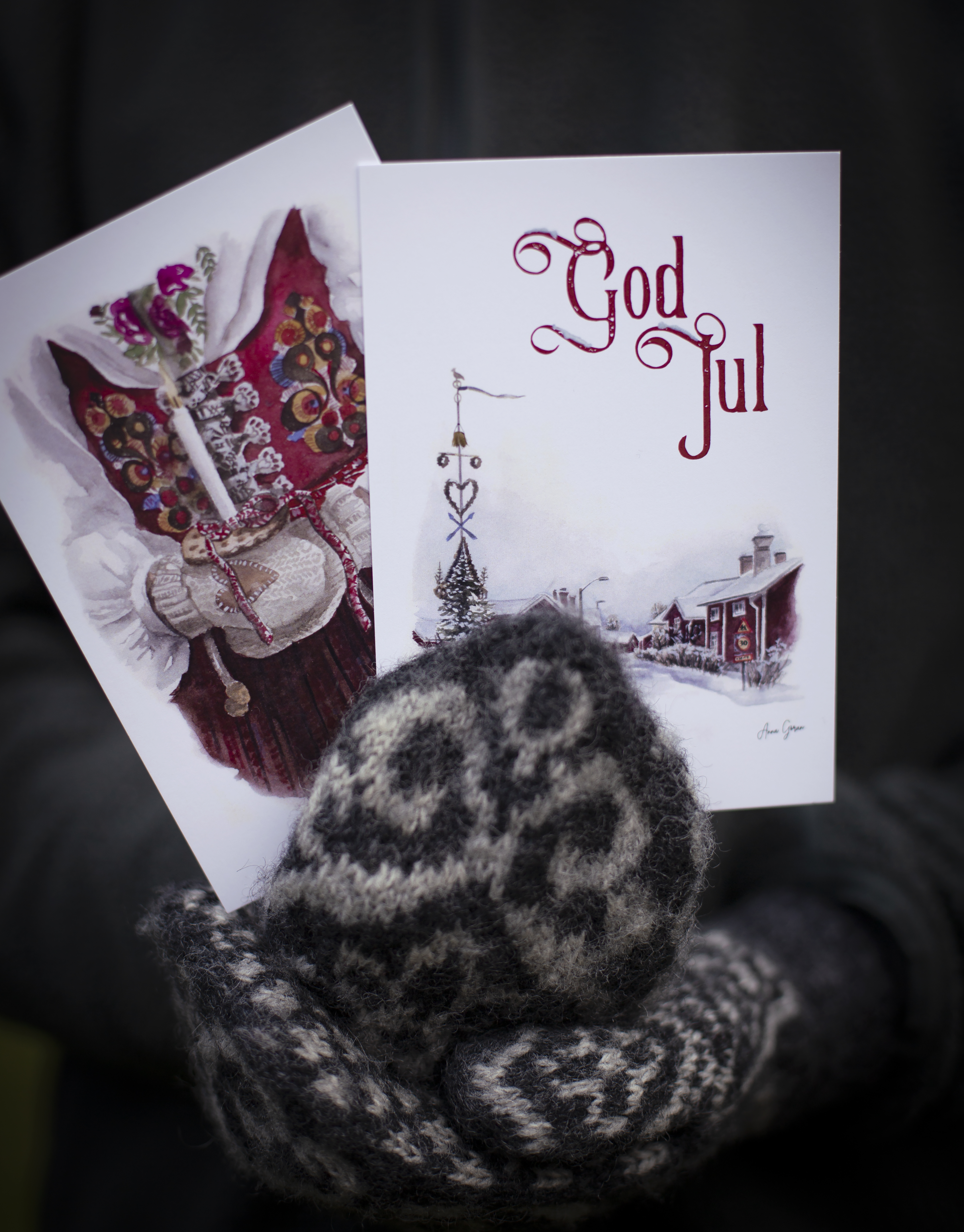 Julkort  - Lucia i Leksandsdräkt  - 4