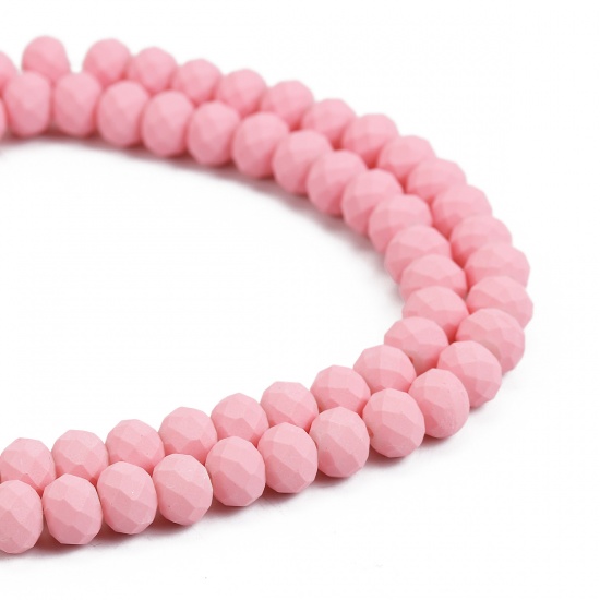 Faceted,  Frost Pink  8mm