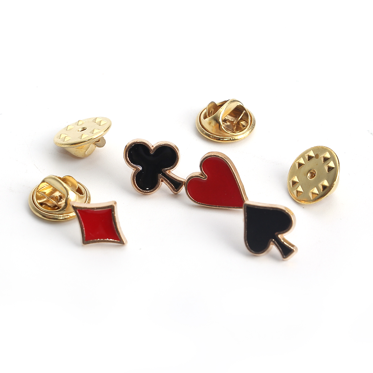 Brooches enameld Poker cards - 2