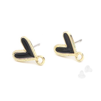 Earings  Heart black