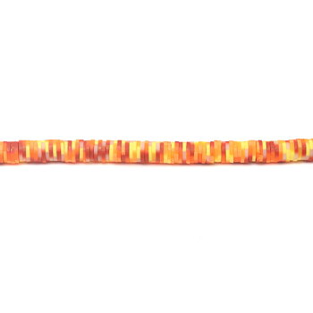 Heishi beads, orange mix 4mm