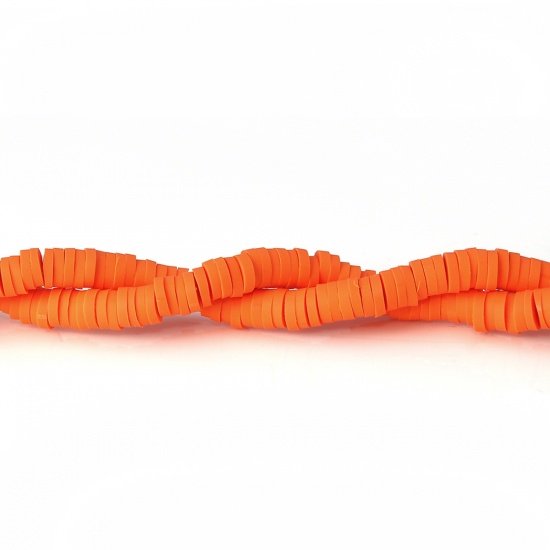 Heishi pärlor,  NeonOrange 5mm