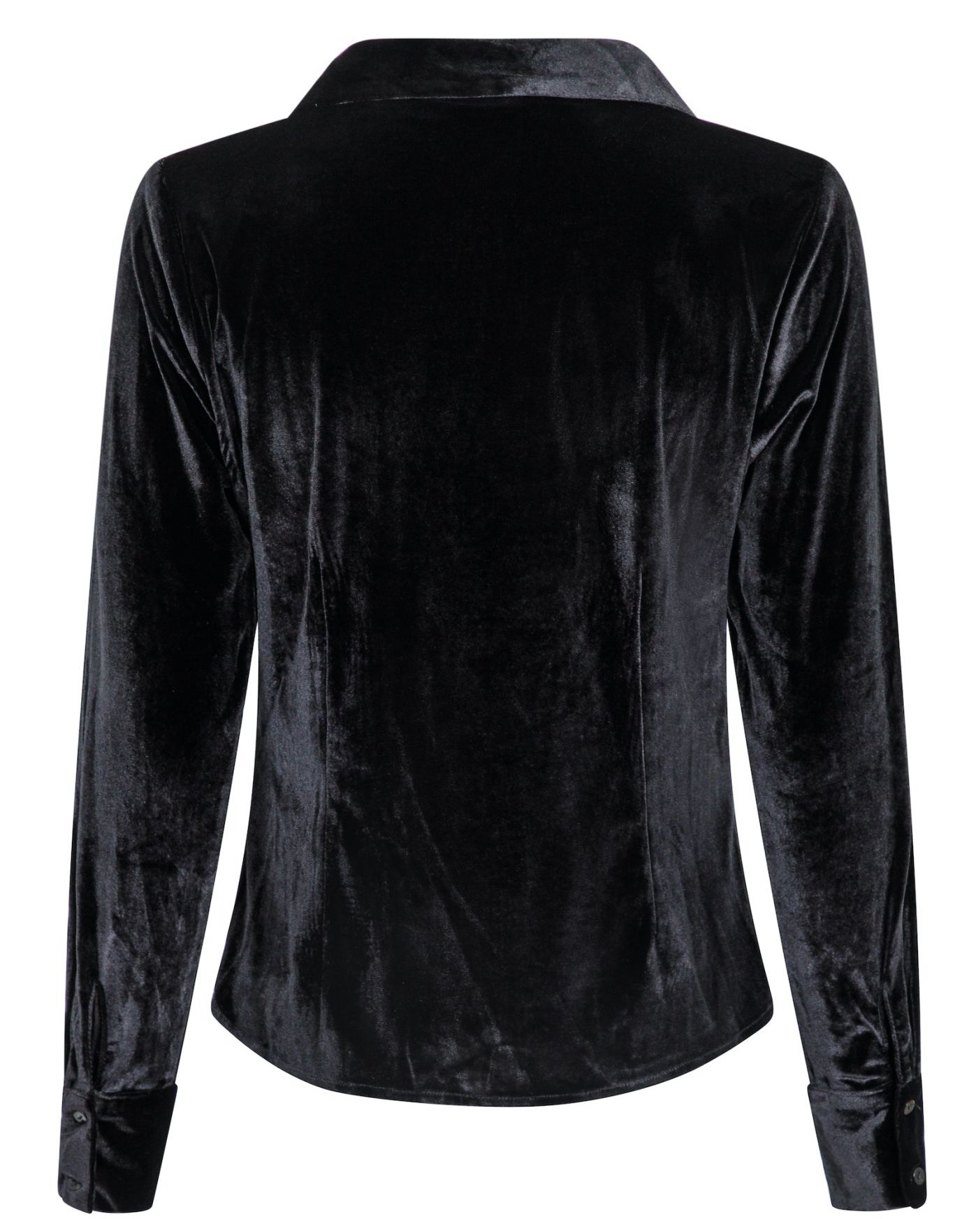 Neo Noir Christy Velvet Shirt, Black - 3