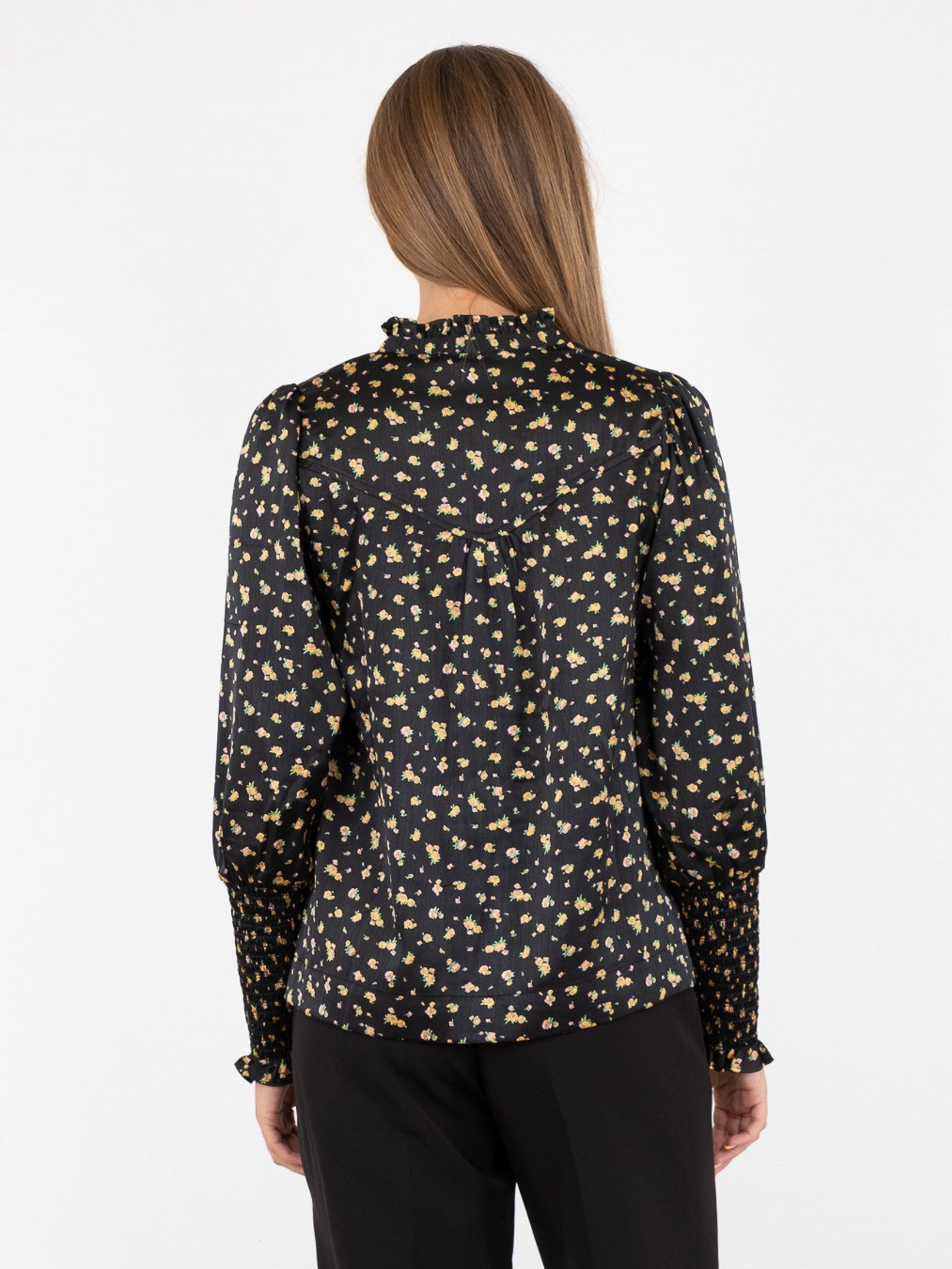 Neo Noir Camisa Precious Rose Blouse, Black - 4