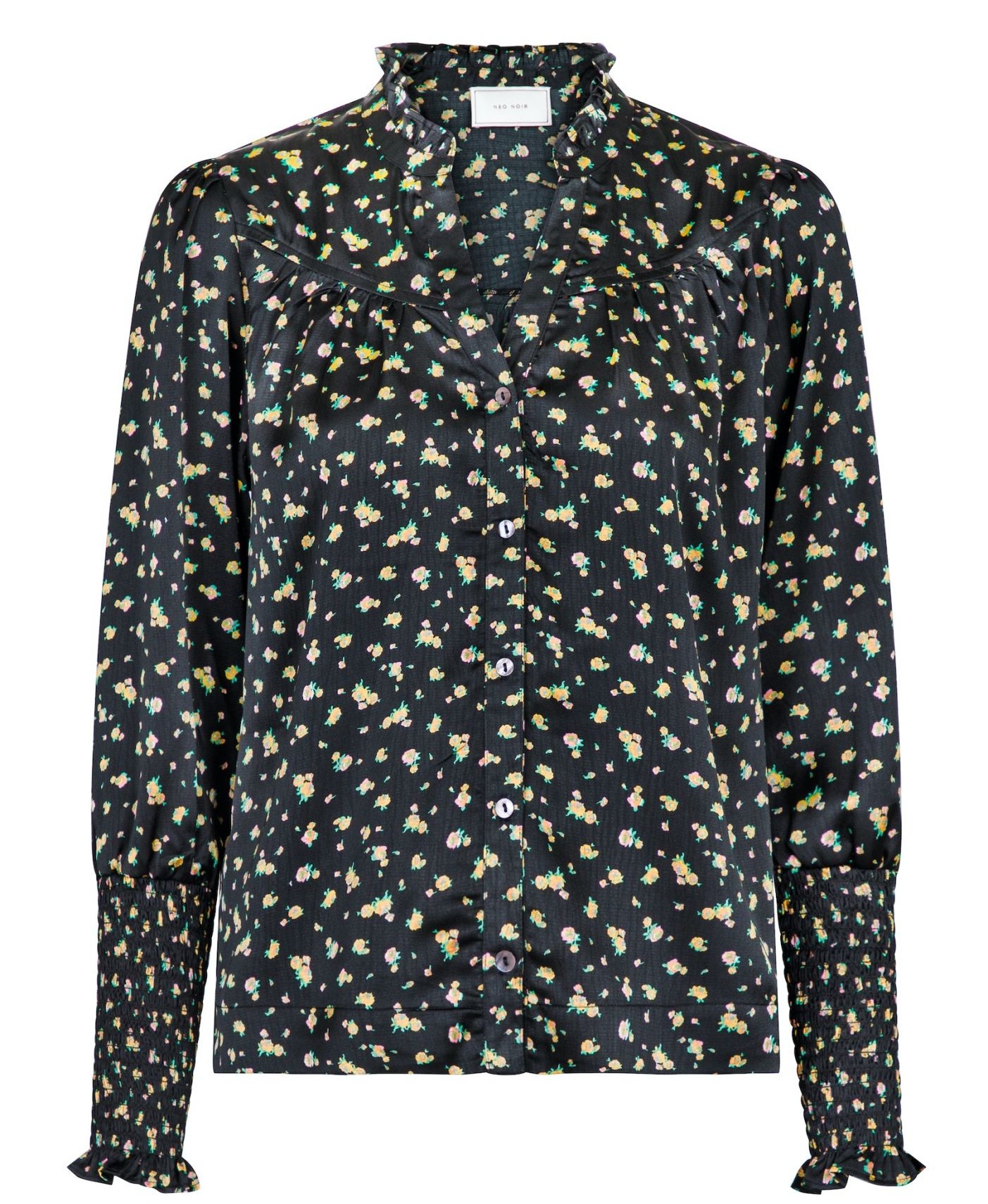 Neo Noir Camisa Precious Rose Blouse, Black