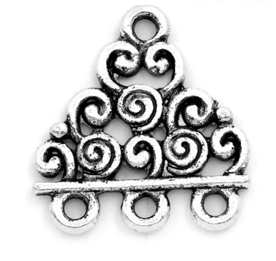 Connector/Earing -  Trangle silver