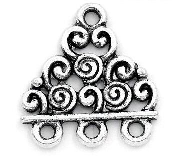 Connector / Örhängesämne - Triangel Silver