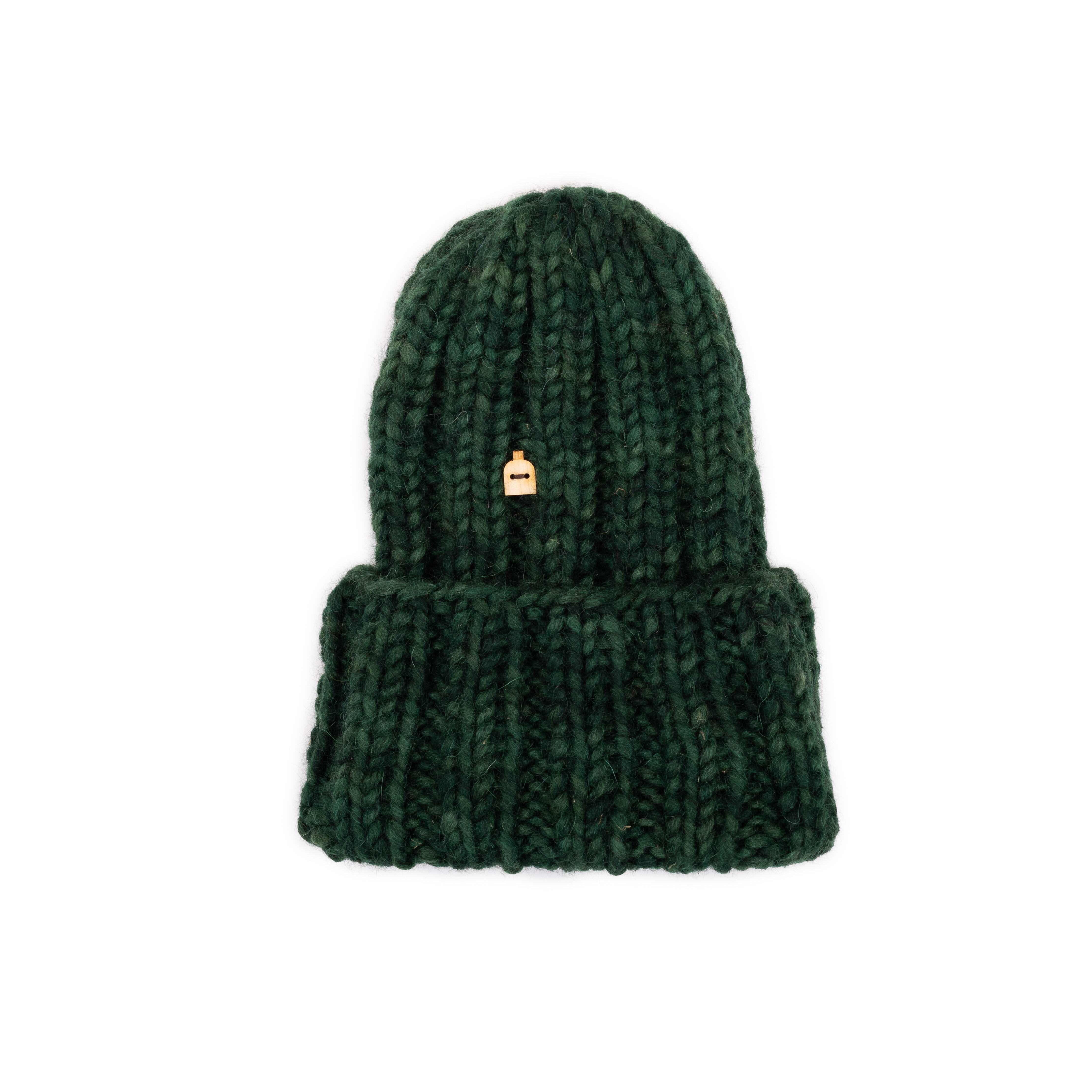 Muffi handstickad beanie,  Bottle green från Myssyfarmi 