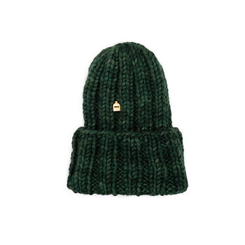Muffi handstickad beanie,  Bottle green från Myssyfarmi 