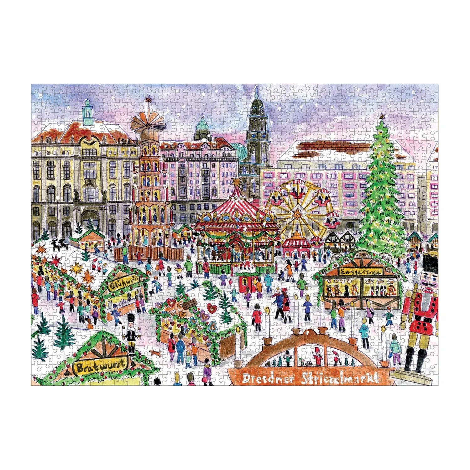 Michael Storrings Christmas Market 1000 Piece Puzzle - 3
