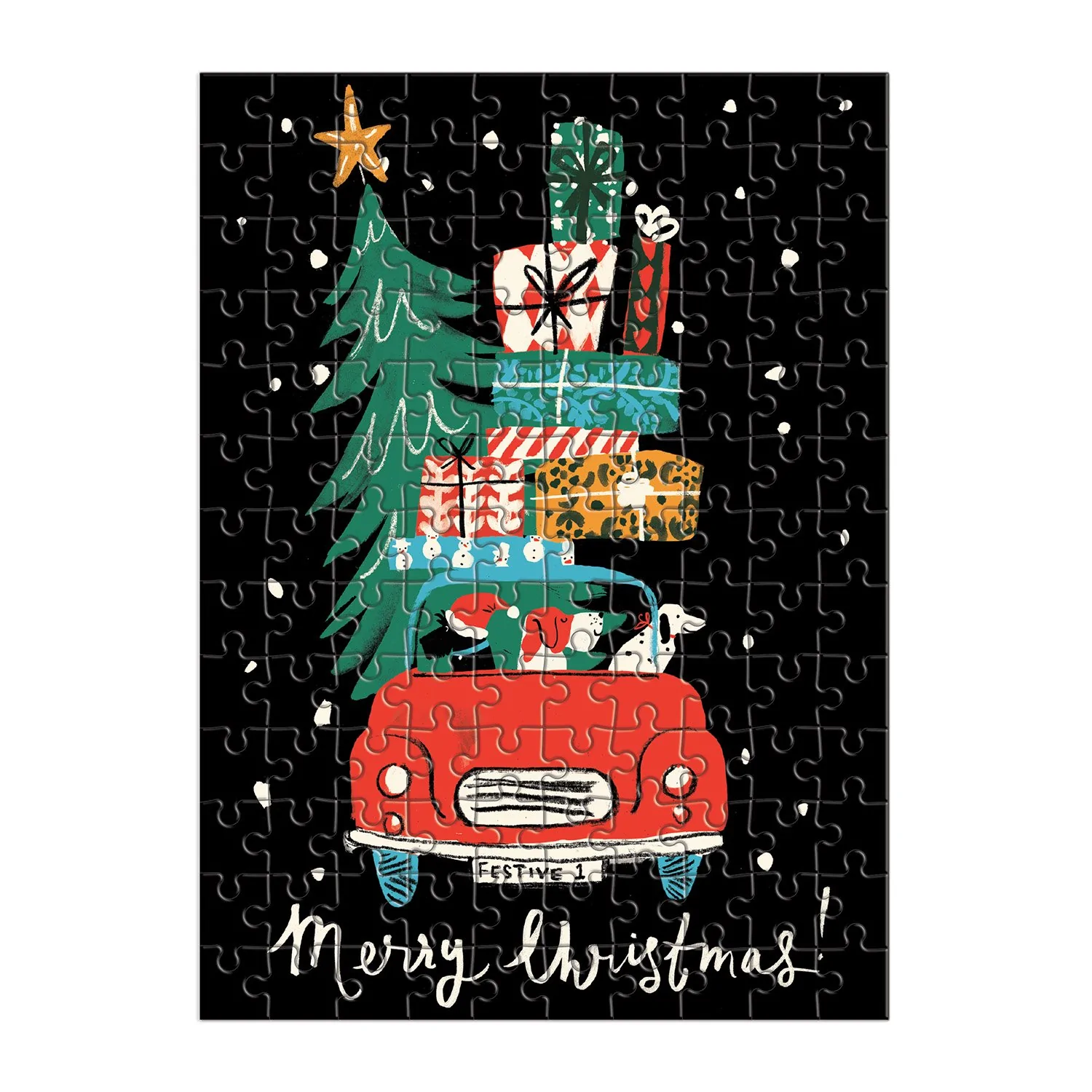 Christmas Car 130 Piece Jigsaw Puzzle Ornament - 2