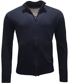 Cardigan med dragkedja navy från AP