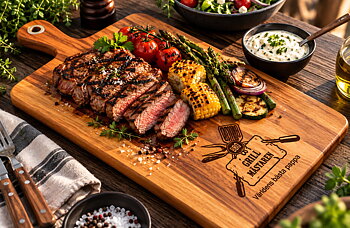  Skärbräda  Grillmästare - världens bästa pappa 43x19cm