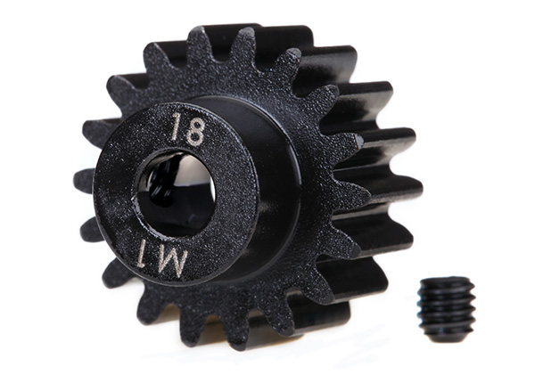 Traxxas 6491R Pinion Gear 18T 1.0M for 5mm Shaft (Machined)