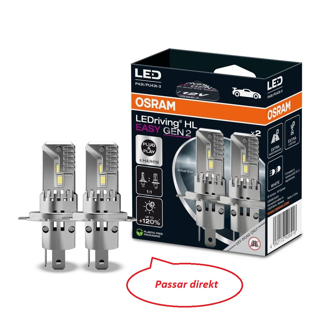 H4 /H19 OSRAM LEDdriving HL EASY-  konverteringssats  18,7W-19W/12V