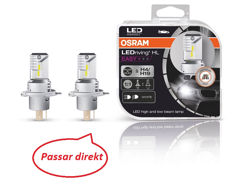H4 /H19 OSRAM LEDdriving HL EASY-  konverteringssats  18,7W-19W/12V - 2