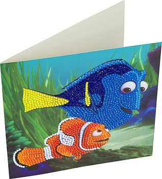 Kort Diamantmålning 18x18 cm, Hitta Nemo
