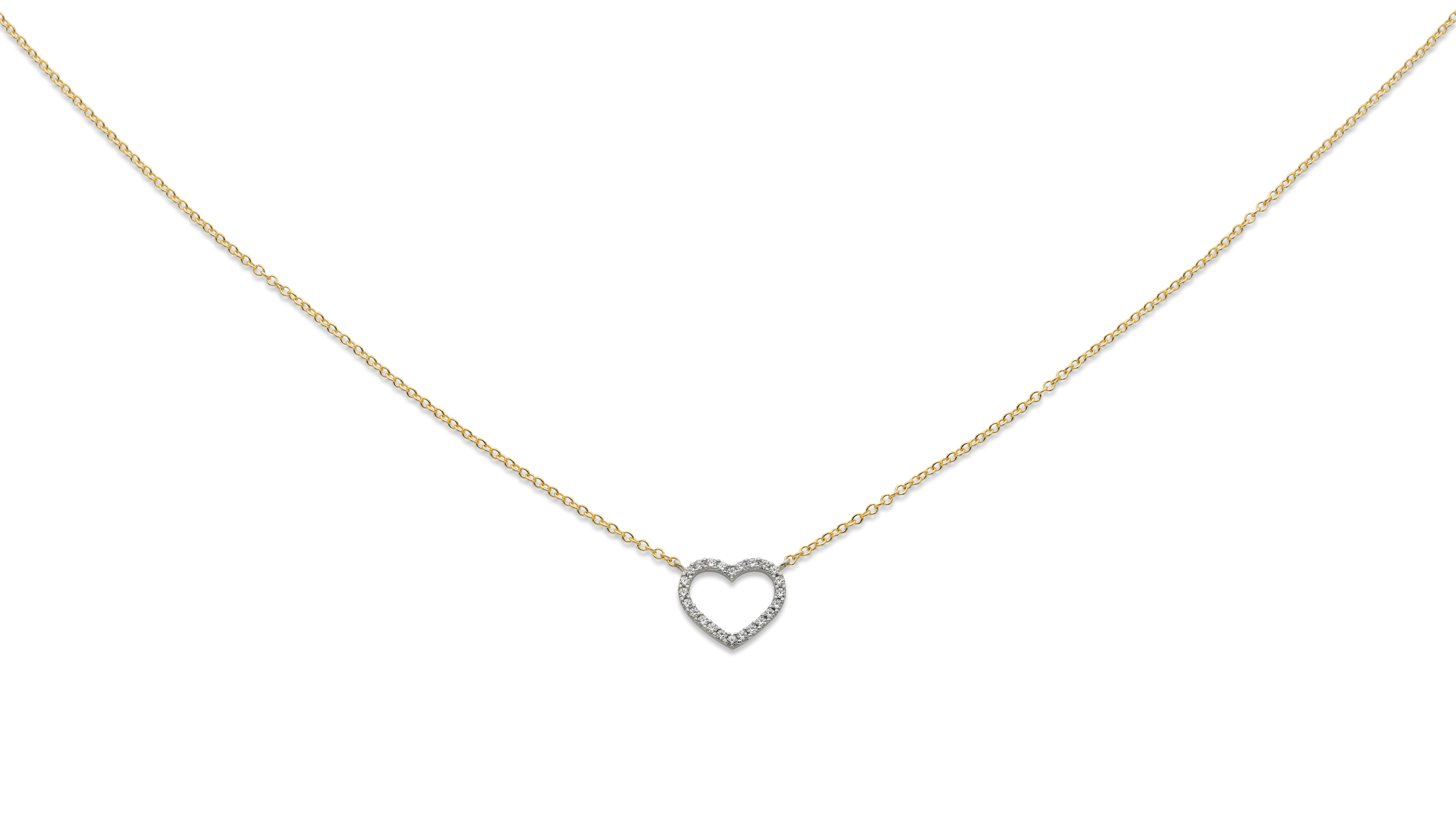 Kultainen kaulakoru Heart CZ:llä - 3