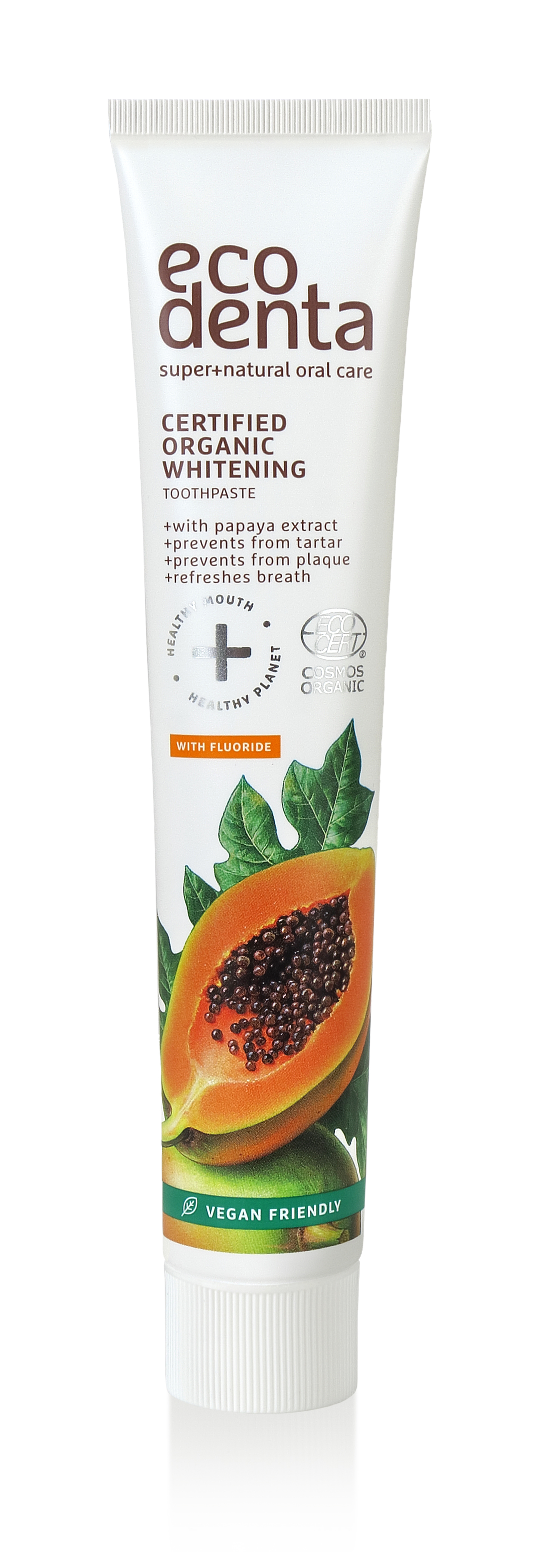  Tandkräm Papaya Blekande Fluor Ecodenta 75ml