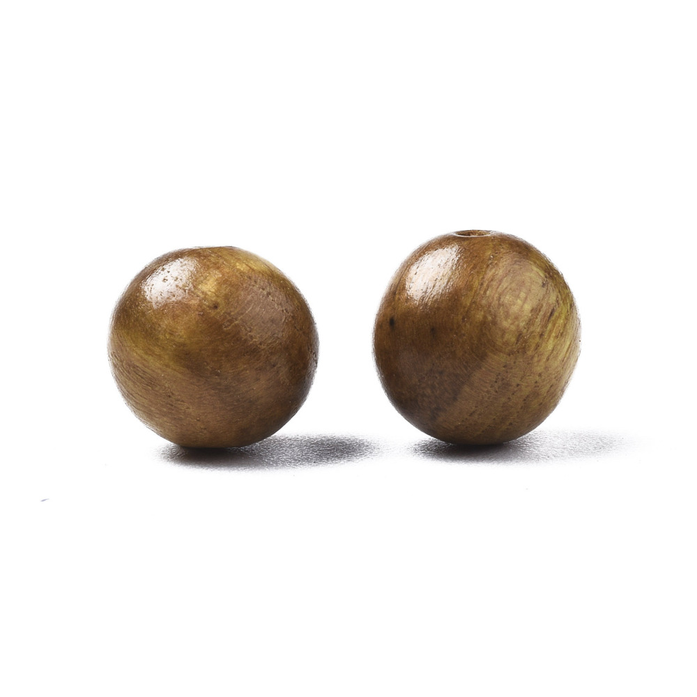 Träpärlor 8mm brungul - 2