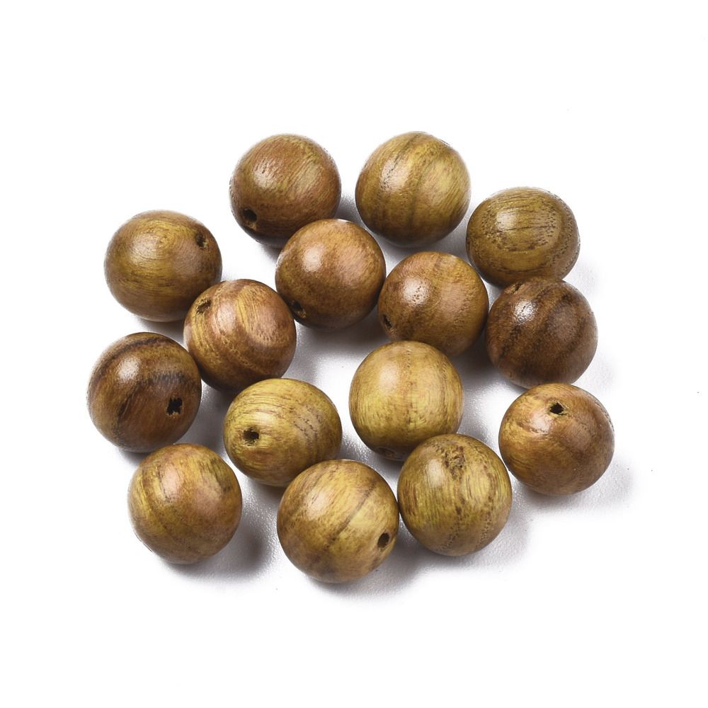Träpärlor 8mm brungul