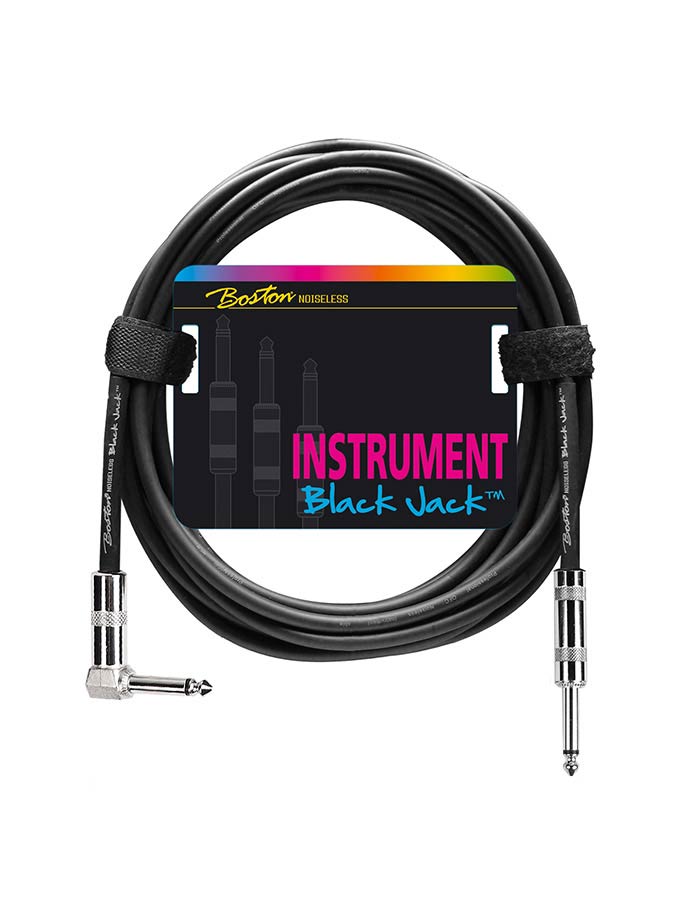 Boston Pro Instrument Cable Svart 1m Vinklad