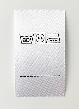 Satinlabel carelabel 60 degrees